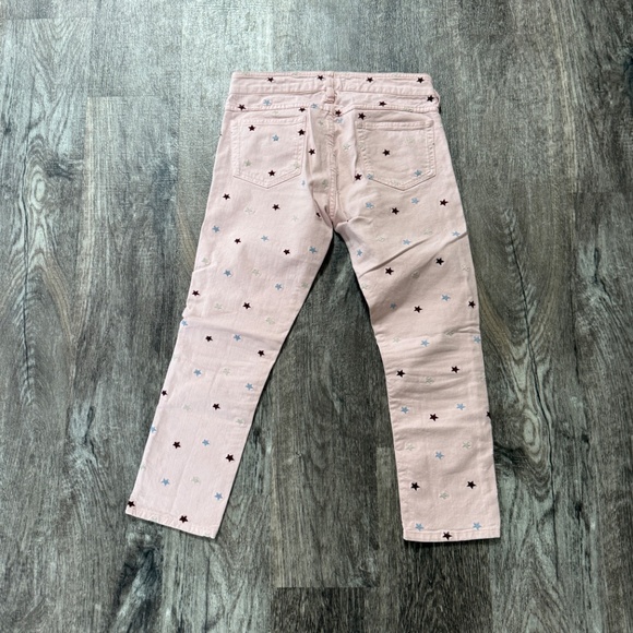 Isabel Marant Etoile Deacon Pink Star Embroidered Cropped Skinny Jeans 40 / 8 - Picture 4 of 4